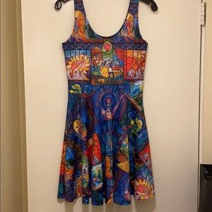 Beauty & the Beast Stained Glass Skater Dress